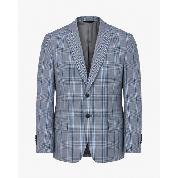 Brooks Brothers Other - Brooks Brothers Linen Regent Fit Blue Brown Plaid Sport Coat Blazer Mens 40S 40